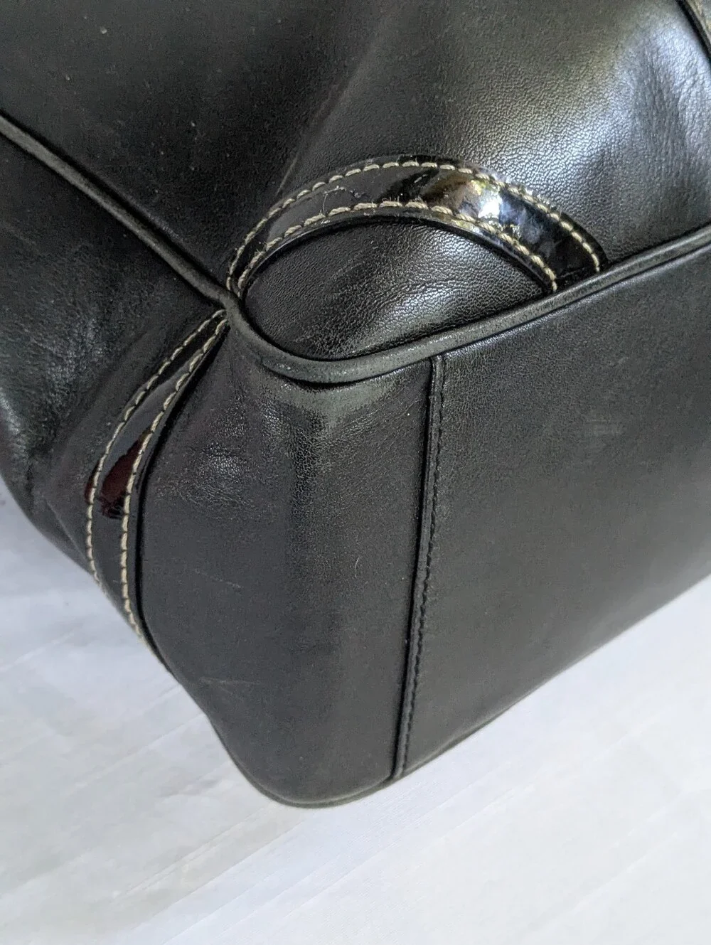 Coach structured leather